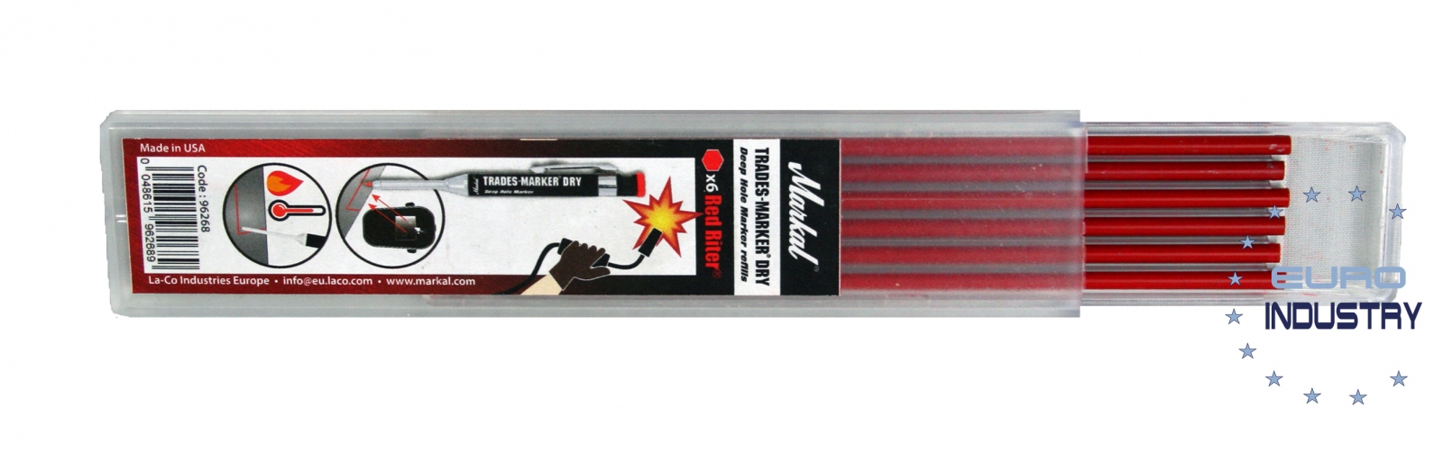 pics/Markal/E.I.S. Copyright/markal-trades-marker-mines-red-riter-refill-pack.jpg